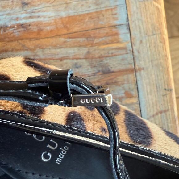 Girls Gucci Leopard Print Patent Leather Ballet Mary Janes EU 30 US 12.5 Italy - Picture 13 of 13